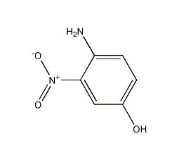 4-氨基-3-硝基苯酚结构式