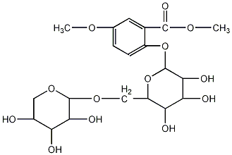 报春花根苷结构式