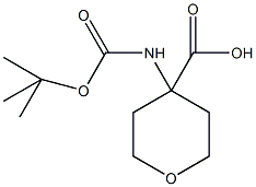 4-(Boc-amino)tetrahydropyran-4-carboxylic acid结构式