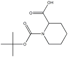 N-叔丁氧羰基-DL-哌啶-2-甲酸结构式