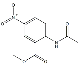 2-乙酰氨基-5-硝基苯甲酸甲酯结构式