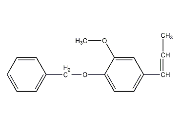 1-苄氧基-2-甲氧基-4-(1-丙烯基)苯结构式