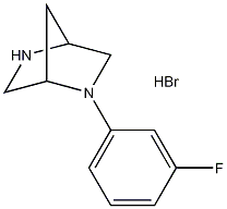 (1S,4S)-(−)-2-(3-氟苯基)-2,5-二氮双环[2.2.1]庚烷氢溴酸盐结构式
