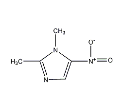 1,2-二甲基-5-硝基咪唑结构式
