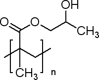 聚(2-羟基丙烷基丙烯酸酯)结构式