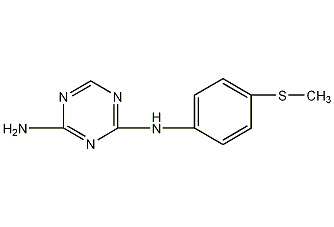 1,3,5-三嗪-2,4-二胺-N2- [4 - (甲硫基)苯基]结构式