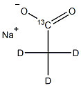 乙酸钠-1-13C,d3结构式