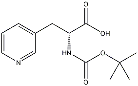 叔丁氧羰基-3-(3-吡啶基)-D-丙氨酸结构式