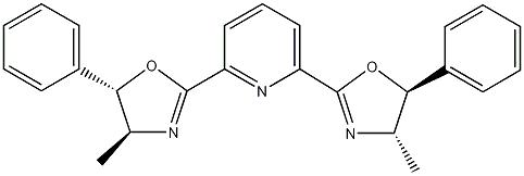 2,6-双[(4S,5S)-4-甲基-5-苯基-2-唑啉基]吡啶结构式