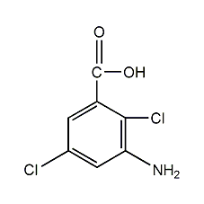 3-氨基-2,5-二氯苯甲酸结构式