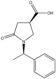 (1'R,3R)-(+)-1-(1'-苯乙基)-5-氧-3-吡咯烷羧酸结构式
