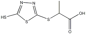 2-(5-巯基-1,3,4-噻二唑-2-硫基)丙酸结构式