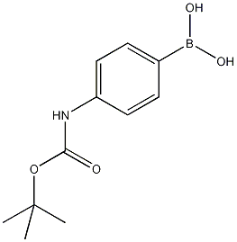 4-(N-BOC-氨基)苯硼酸结构式