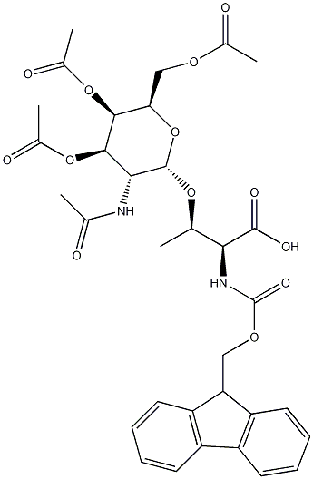 芴甲氧羰基-苏氨酸(半乳糖胺(Ac)3-α-D)基结构式