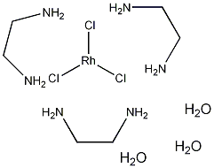 三(乙二胺)三氯化铑三水结构式