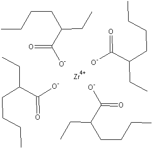 2-乙基己酸锆(Ⅳ)结构式