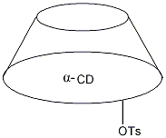 单-2-O-(对甲苯磺酰基)-α-环糊精结构式