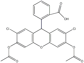 2',7'-二氯二氢代荧光黄二醋酸结构式