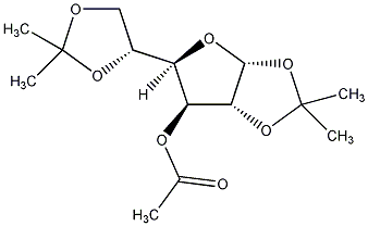 3-O-乙酰基-1,2:5,6-二-O-异丙基-α-D-呋喃(型)葡萄糖结构式