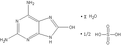 2,6-二氨-8-别嘌醇硫酸盐结构式