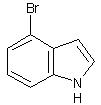 4-溴吲哚结构式
