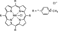 氯化锰(iii)5,10,15,20-四(4-吡啶基)-21H,23H-卟吩氯化四甲氯化物结构式
