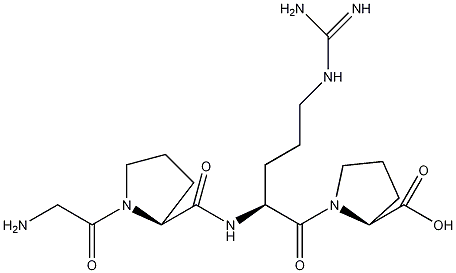 H-甘氨酸-脯氨酸-精氨酸-脯氨酸-OH乙酸盐结构式