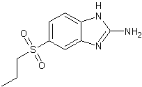 2-氨基-5-丙磺酰基苯并咪唑结构式