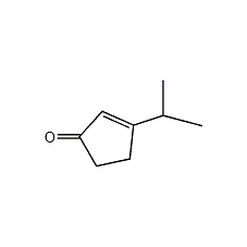 3-(1-甲基乙基)-2-环戊烯-1-酮结构式