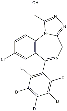 α-羟基阿普唑仑-d5结构式