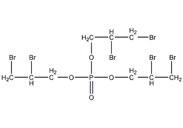 三(2,3-二溴丙基)磷酸盐结构式