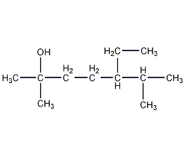 (3E)-2,6-二甲基-5-乙基-3-庚烯-2-醇结构式