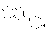 4-甲基-2-哌嗪-1-基喹啉结构式