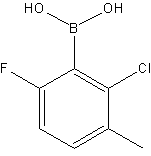 2-氯-6-氟-3-甲基苯硼酸结构式