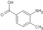 3-氨基-4-甲基苯甲酸结构式