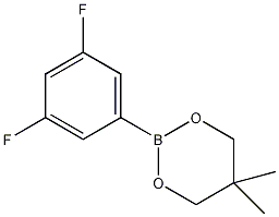 3,5-二氟苯硼酸新戊基乙醇酯结构式