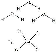 四氯代氢金合三水化物结构式