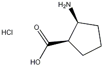 (1R,2S)-(-)-2-氨基-1-环戊甲酸盐酸盐结构式