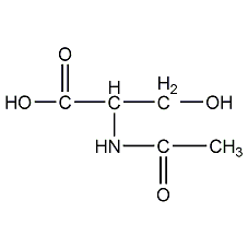 N-乙酰基-DL-丝氨酸结构式