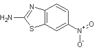 2-氨基-6-硝基苯并噻唑结构式