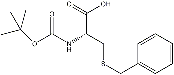 N-(叔丁氧基羰基)硫苄基-L-半胱氨酸结构式