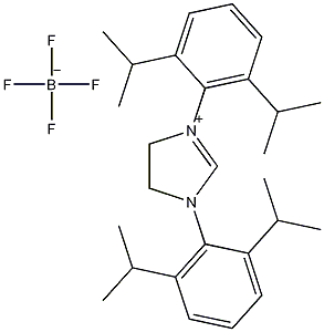 1,3-双(2,6-二异丙基苯基)-4,5-二氢咪唑四氟硼酸盐结构式