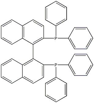 (±)-2,2'-双(二苯磷)-1,1'-联萘结构式