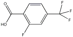 2-氟-4-(三氟甲基)苯甲酸结构式