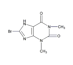 8-溴茶碱结构式
