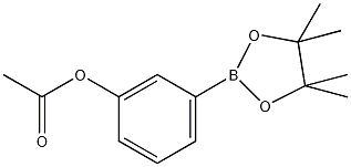 醋酸-3-(4,4,5,5-四甲基-1,3,2-二氧杂硼烷-2-基)苯酯结构式