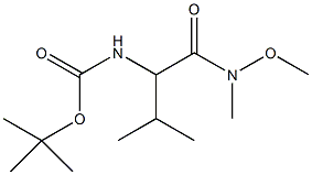 N-(叔丁氧基羰基)-L-缬氨酸N'-甲氧基-N'-甲基酰胺结构式