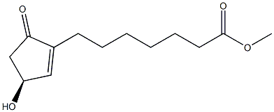 (S)-(−)-3-羟基-5-羰基-1-环戊烯-1-庚酸甲酯结构式