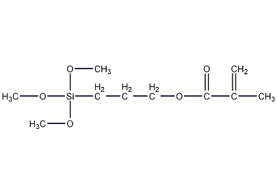 3-(三甲氧基甲硅烷基)丙基丙烯酸酯结构式