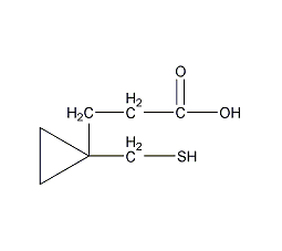 1-巯甲基环丙基乙酸结构式